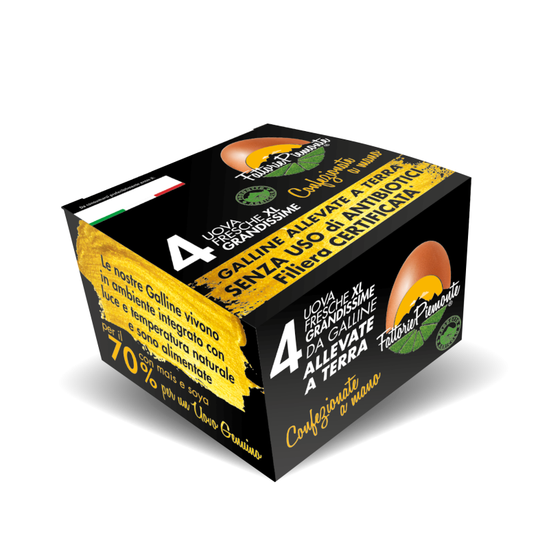 Fattorie Piemonte Confezione deluxe 4 uova xl grandissime